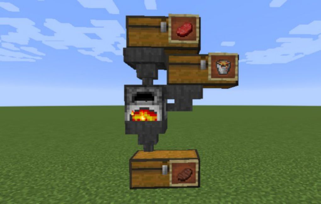 How to make an automatic BBQ machine in Minecraft