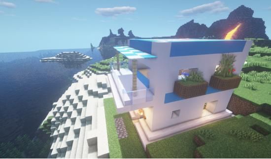 How to build simple and beautiful sea-view villa with Minecraft