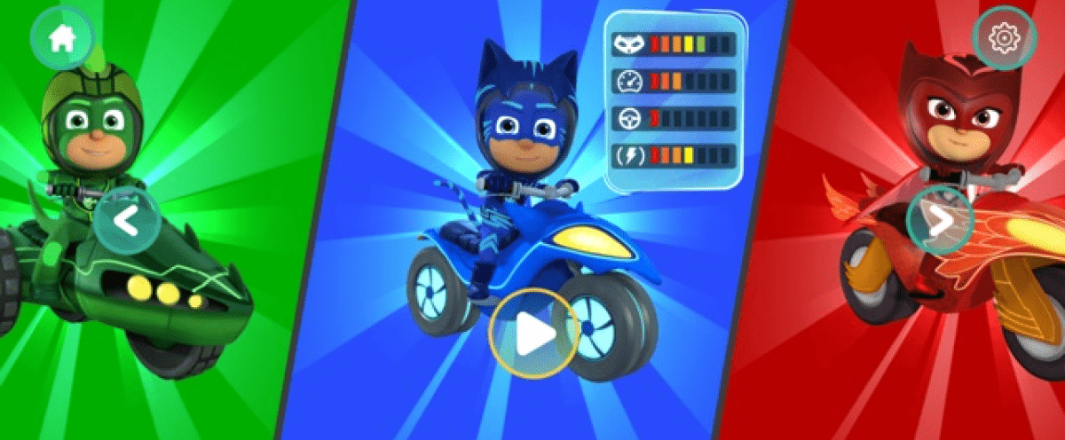 The simple gameplay in PJ Masks Racing Heroes